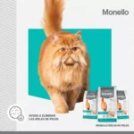 غذای خشک گربه مونلو مدل آنتی هیربال Monello Anti Hair ball