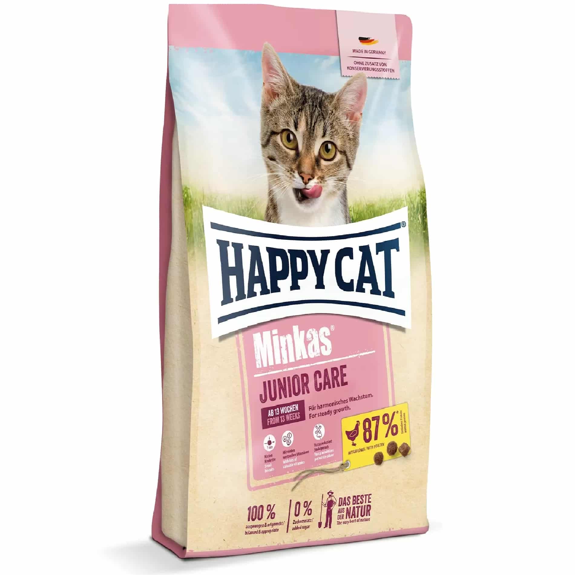 غذای خشک گربه هپی کت مدل مینکاس جونیور Happy Cat Minkas Junior