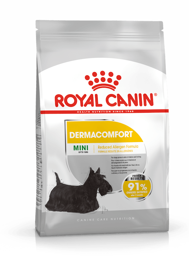 غذای خشک سگ رویال کنین مدل مینی درما کامفورت Royal canin Mini Derma Comfort
