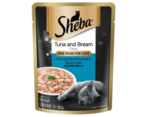 پوچ گربه شبا با طعم ماهی تن در ژله SHEBA